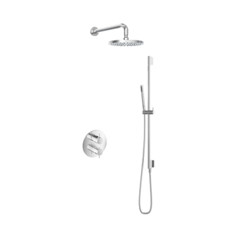 Hotbath Get together IBS2RA Regendoucheset inbouw - 35cm wandarm - 20cm ronde hoofddouche - staafhanddouche glijstang - chroom