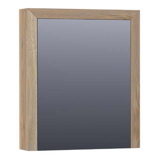 Saniclass Massief eiken spiegelkast 60x70x15cm met 1 rechtsdraaiende spiegeldeur Hout Vintage oak