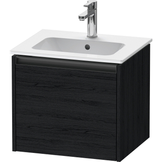 Duravit Ketho.2 wastafelonderkast 51x42x44cm geschikt voor 1 waskom Spaanplaat Eiken (zwart) Mat