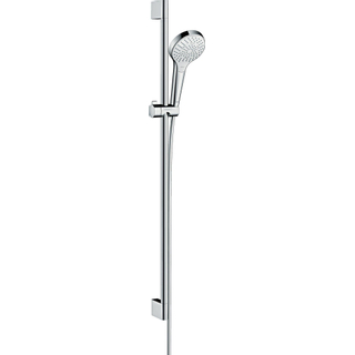 Hansgrohe Croma Select S Multi glijstangset met Croma Select S Multi handdouche 90cm met Isiflex`B doucheslang 160cm wit/chroom