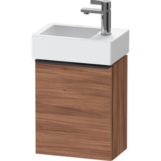 Duravit D-Neo wastafelonderkast 36.4x44x22.2cm Linksdraaiend 1 deur Noten Mat