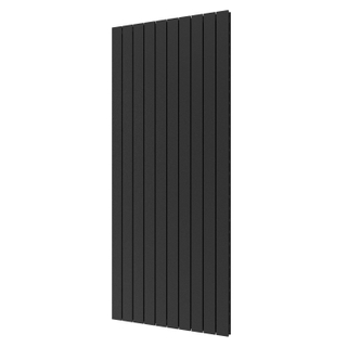 Plieger Cavallino Retto designradiator verticaal dubbel middenaansluiting 1800x754mm 1936W zwart grafiet (black graphite)