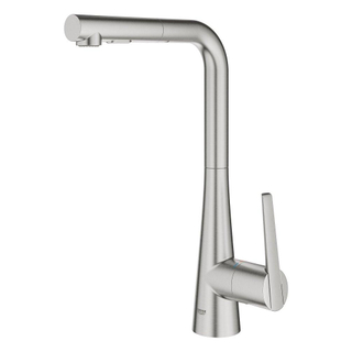 GROHE Zedra Keukenkraan - l uitloop - supersteel geborsteld