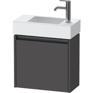 Duravit Ketho 2 wastafelonderbouwkast met 1 deur 48.4x23.8x44cm links, met greep antraciet grafiet mat