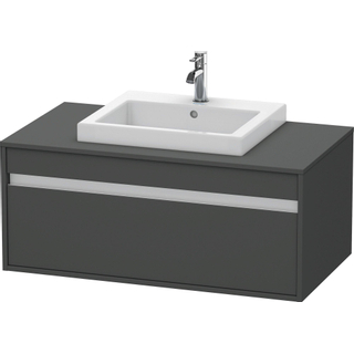 Duravit Ketho Wastafelonderkast 100x55.5x42.6cm 1 lade Standaard greep met softclose spaanplaat Grafiet Mat