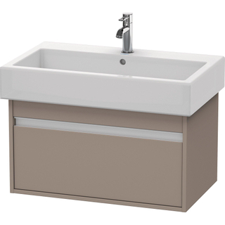 Duravit Ketho Wastafelonderkast 75x44x41cm 1 lade Standaard greep met softclose spaanplaat Basalt Mat