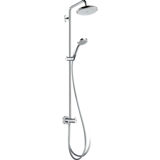 Hansgrohe Croma Showerpipe: zonder kraan voor renovatie met 100 Vario handdouche met 22cm O Croma hoofddouch chroom