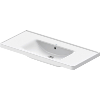 Duravit D-Neo wastafel 100.5x48x17cm 1 kraangat rechthoek Keramiek Wit