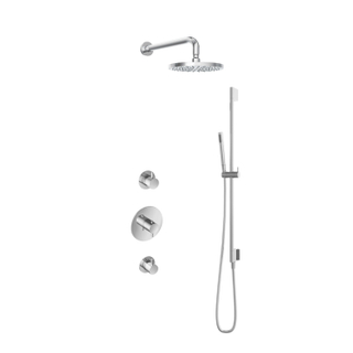 Hotbath Get together IBS2R Regendoucheset inbouw - 35cm wandarm - 20cm ronde hoofddouche - staafhanddouche glijstang - chroom