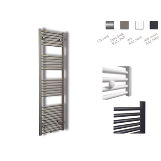 Sanicare design radiator midden aansluiting recht 160 x 45 cm inox-look