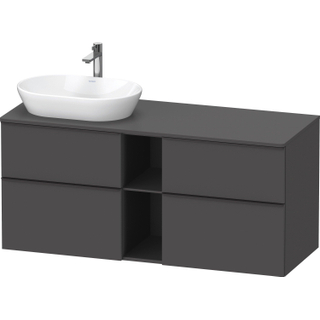 Duravit D-Neo wastafelonderkast 140x66.4x55cm 4 lades Grafiet Mat