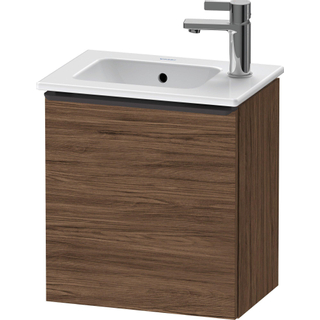 Duravit D-Neo wastafelonderkast 41x44x27.4cm Linksdraaiend 1 deur Noten (donker) Mat