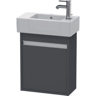 Duravit Ketho Wastafelonderkast 45x22.5x55cm Standaard greep spaanplaat Grafiet Mat