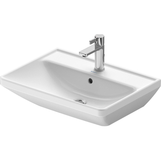 Duravit D-Neo wastafel met wondergliss 60x44x16.5cm 1 kraangat rechthoek Keramiek Wit