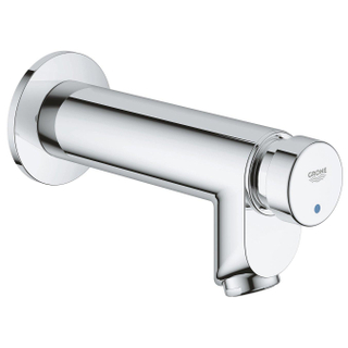 GROHE Euroeco Cosmopolitan S waterbesparende tapkraan zelfsluitend 44593 blauw/rood chroom