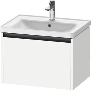 Duravit Ketho 2 wastafelonderbouwkast met 1 lade 63.4x45.5x44cm met greep antraciet wit mat