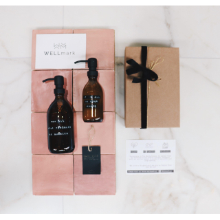 Wellmark Giftbox Just Wash Handverzorging Bruin Glas Zwarte Pomp