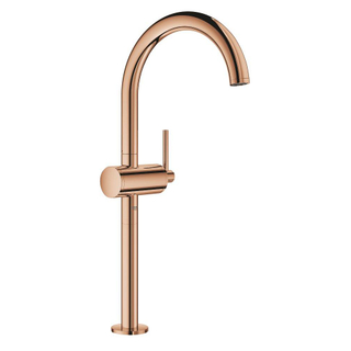 GROHE Atrio Wastafelkraan Opbouw - uitloop 18cm - XL-size - push open - afvoerplug - warm sunset