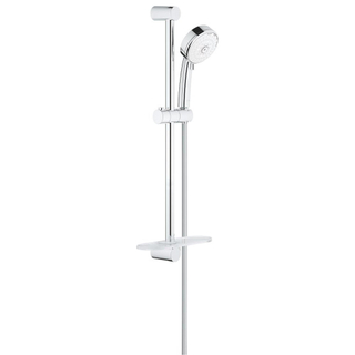 GROHE New Tempesta Cosmopolitan glijstangset met handdouche met 4 straalsoorten met zeepschaal 60cm 9.5L/min. chroom/wit