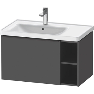 Duravit D-Neo badkamermeubelset 80x45cm 1 lade met softclose 1 wasbak keramiek Grafiet Mat