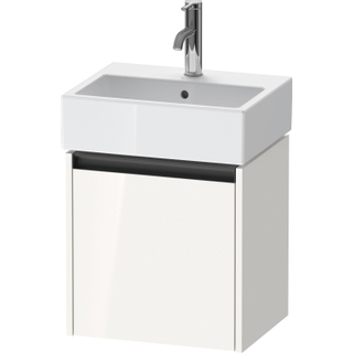 Duravit Ketho 2 wastafelonderbouwkast met 1 deur 43.4x33.8x44cm links, met greep antraciet hoogglans wit