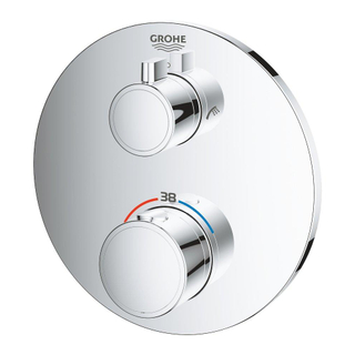 GROHE Grohtherm afdekset thermostaat met stop/omstelkraan chroom