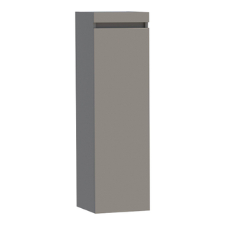 Saniclass Solution badkamerkast 120x35x35cm met 1 greeploze linksdraaiende deur MDF mat Taupe