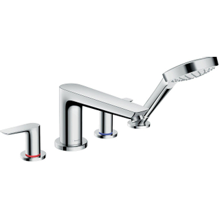 Hansgrohe Talis e afdekset 4 gats badrandcombinatie chroom