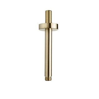 Wiesbaden luxe douche-arm rond plafondbev. 15cm geborsteld messing (goud)