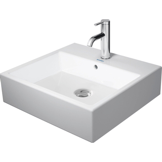 Duravit Vero Air (meubel) wastafel zonder kraangat met overloop 50x47cm met WonderGliss wit