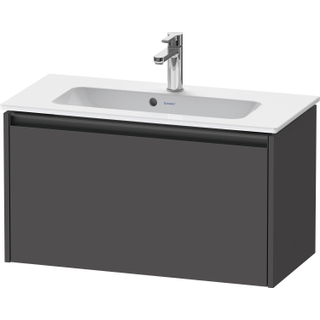 Duravit Ketho 2 wastafelonderbouwkast met 1 lade 68x39x44cm met greep antraciet grafiet mat