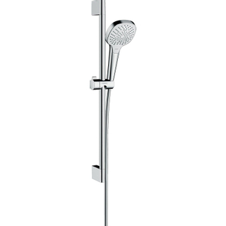 Hansgrohe Croma Select E Multi glijstangset met Croma Select E Multi handdouche EcoSmart 65cm met Isiflex`B doucheslang 160cm wit/chroom