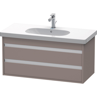 Duravit Ketho Wastafelonderkast 100x45.5x48cm Standaard greep met softclose spaanplaat Basalt Mat