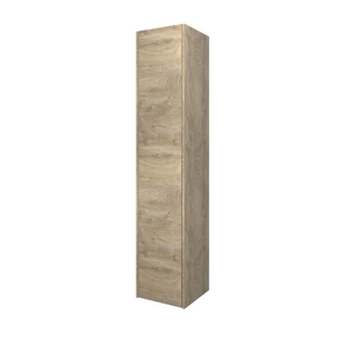 Proline Hoge kast P2O 1 deur push 2 open inclusief 4 glazen planchettes 35x35x169cm Raw oak