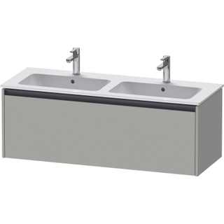 Duravit Ketho 2 wastafelonderbouwkast met 1 lade voor dubbele wastafel 128x48x44cm met greep antraciet betongrijs mat