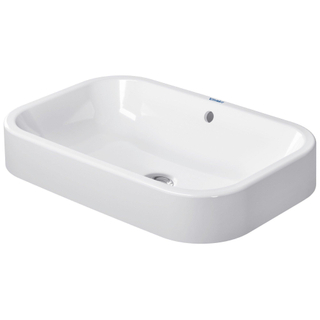 Duravit Happy d.2 opzetwastafel 60x40cm zonder kraangat met overloop wit