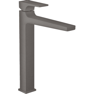 Hansgrohe Metropol 1-gats wastafelkraan 260 met push open waste met voorsprong vaste uitloop 20.4cm brushed black chroom