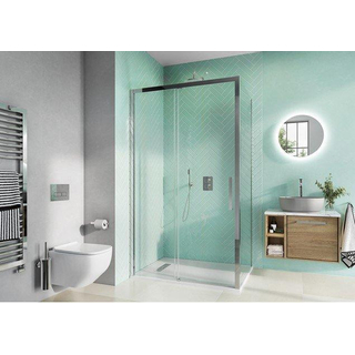 Crosswater Infinity Zijwand - 90x200cm - 8mm helder veiligheidsglas - RVS