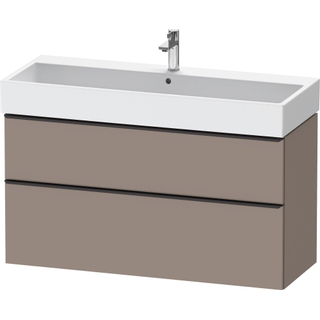 Duravit D-Neo wastafelonderkast 118.4x62.5x44.2cm 2 lades Basalt Mat