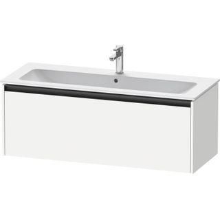 Duravit Ketho 2 wastafelonderbouwkast met 1 lade voor enkele wastafel 121x48x44cm met greep antraciet wit mat