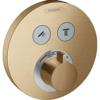 Hansgrohe ShowerSelect S thermostaat afbouwdeel voor 2 functies brushed bronze