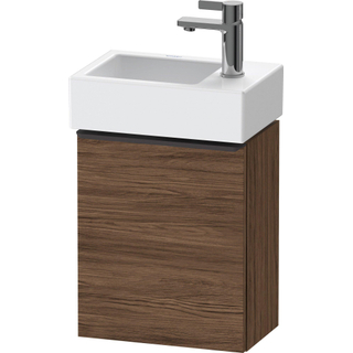 Duravit D-Neo wastafelonderkast 36.4x44x22.2cm Linksdraaiend 1 deur Noten (donker) Mat