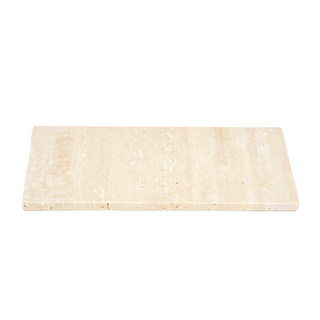 Wellmark Travertine plate/dienblad 30x13cm Beige