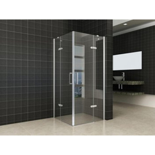 Wiesbaden Corner hoekinstap 90x90x200cm 2 draaideuren chroom 8mm glas NANO coating