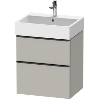 Duravit D-Neo wastafelonderkast 58.4x62.5x44.2cm 2 lades Betongrijs Mat