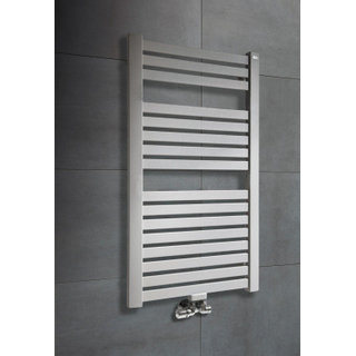 HR badmeubelen Base Designradiator - 56.5x6.6x121cm - middenaansluiting - 572 Watt - wit mat