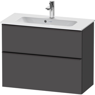 Duravit D-Neo wastafelonderkast 81x62.5x37.2cm 2 lades Grafiet Mat