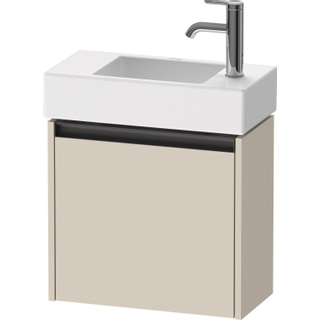 Duravit Ketho 2 wastafelonderbouwkast met 1 deur 48.4x23.8x44cm links, met greep antraciet taupe supermat