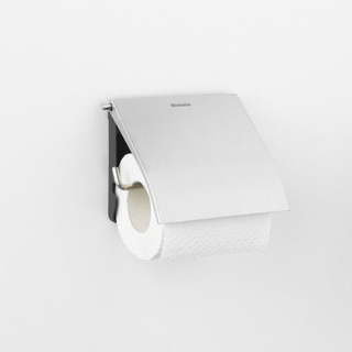 Brabantia ReNew toiletrolhouder met klep ReNew matt steel