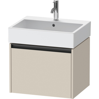 Duravit Ketho 2 wastafelonderbouwkast met 1 lade 58.4x46x44cm met greep antraciet taupe supermat